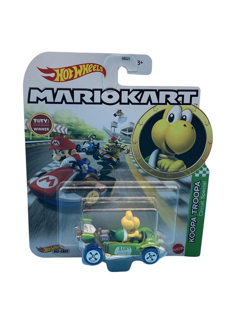 Hot Wheels Mario Kart Koopa Troopa Circuit Special Diecast Car 1:64 Green Toy
